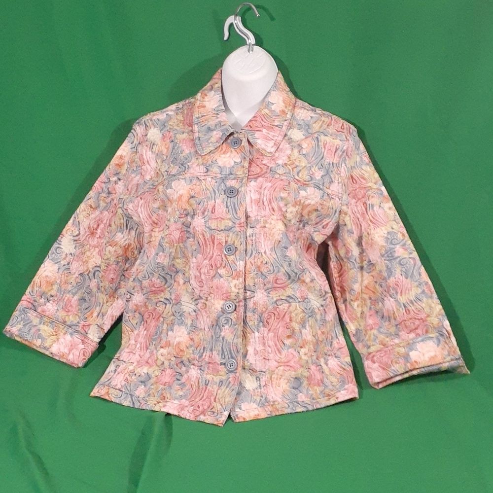 Rebecca Malone XLP floral button down jacket